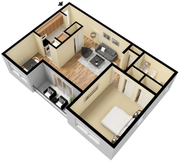 Floor Plans of Croftwood Apartments in Feasterville Trevose, PA